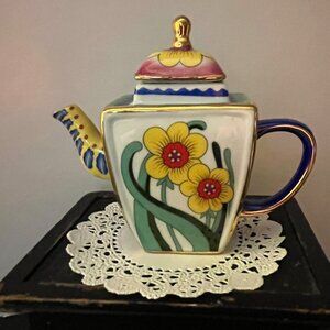 Vivian Chan Hand Painted Miniature Teapot